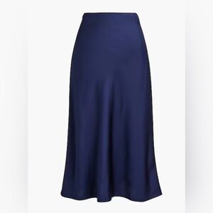 J Crew Slip Skirt Navy